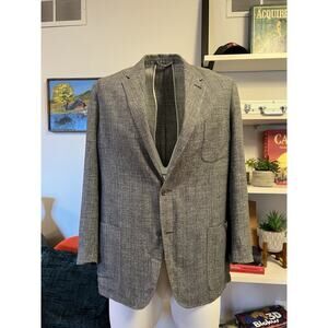 Ermenegildo Zegna Grey Silk/Linen Textured Sport Coat – 56R / 44R US - MSRP $3k+
